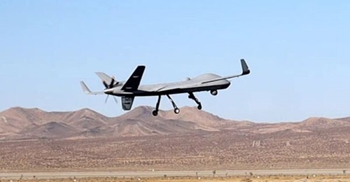 GA-ASI released a low-resolution image of the maiden flight of the first SkyGuardian unmanned aircraft for Belgium, which took place on 20 February.
