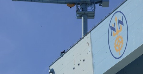 HII is looking at ways to streamline production at its Newport News Shipbuilding unit, pictured here.