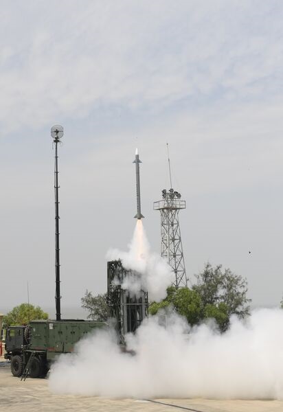 India conducted four flight tests of the MRSAM developed by DRDO and IAI, produced by BDL.