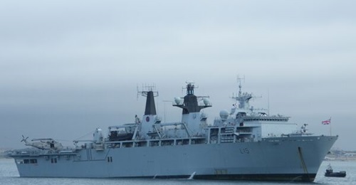 Brazil is looking to acquire the two Albion-class amphibious assault ships of the Royal Navy (HMS 
        
        is pictured).