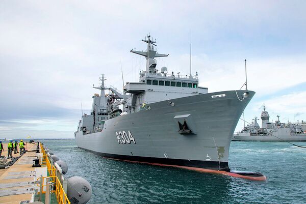 Stalwart
        , the second Supply-class AOR on order for the RAN, arrived in Australia on 22 June after having left the facilities of shipbuilder Navantia in northwest Spain on 20 May.
       (Royal Australian Navy)