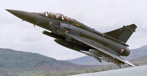 A file photo of a Mirage 2000D. The French Air and Space Force has now modernised 50 such aircraft to the Mirage 2000DRMV standard.