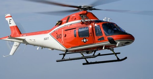 The TH-73A Thrasher is the military variant of the AW119T. The TH-73A pictured is in service with the US Navy, which ordered 128.