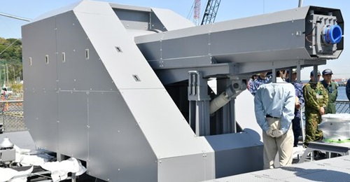 Japan's railgun under development, seen here on JS 
        
        .