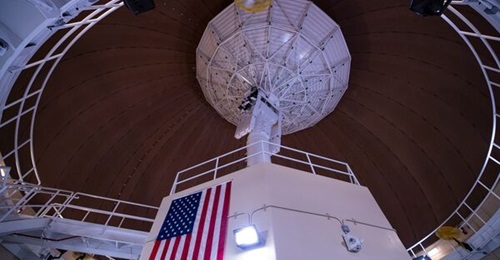 A USSF radome receives data from satellites at Kaena Point Space Force Station, Hawaii, on 14 September 2022.