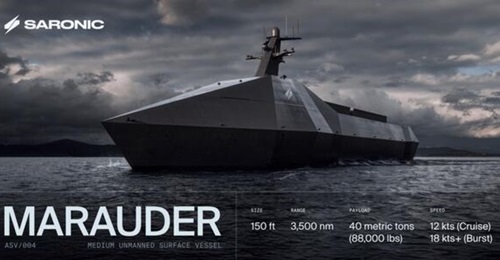 A computer-generated image of Saronic's Marauder MUSV design.