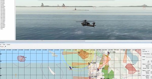 Software used during Keysight's electronic warfare testing.
