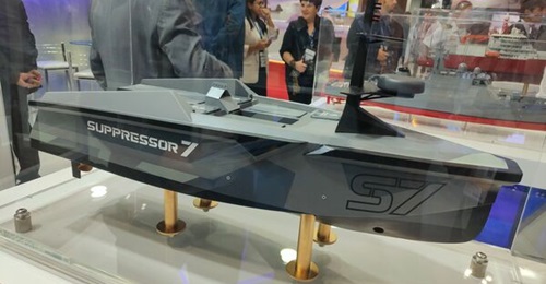 The Suppressor 7 USV, pictured here, was designed to carry out a range of roles, including MCM and maritime surveillance.