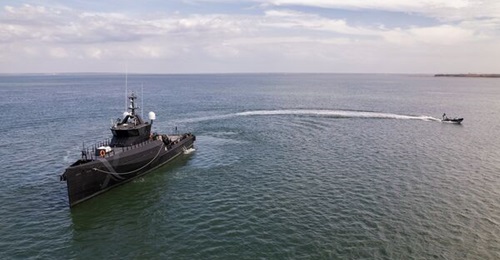 The RN experimental vessel 
        
         deploys a remotely operated APAC24 sea boat during the 2024 iteration of Portugal's annual 'REPMUS' maritime unmanned systems (MUSs) exercise.