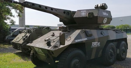 The Cascavel NG shown with a TORC30 weapon system.