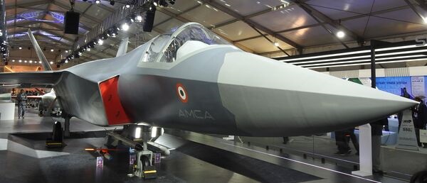 India displayed a full-scale model of its AMCA at Aero India 2025 in February.