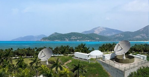 A rendering of the Relay Ground Station - Asia antennas facility to be deployed in Guam.