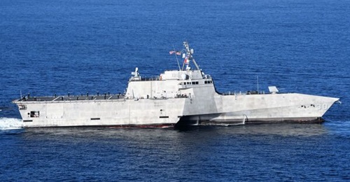 USS 
        
        deployed to Bahrain to conduct counter-mine operations.