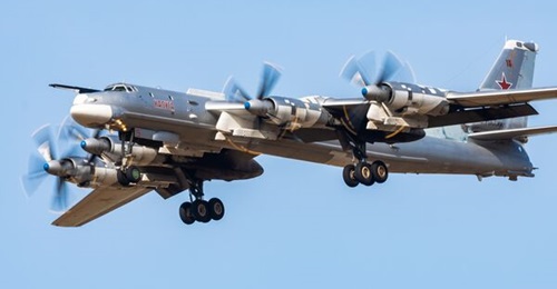 Ukraine claimed more than a third of Russia's strategic cruise missile carrier force, including Tu-95MS bombers (pictured), was damaged in a massive FPV drone strike conducted over multiple bases on 1 June.