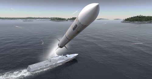 The RSwN's Visby-class corvettes are to be fitted with the Sea Ceptor local area anti-air missile system. Space for a vertical launcher installation for CAMMs already exists in the weapon deck area beneath the main deck hatch.