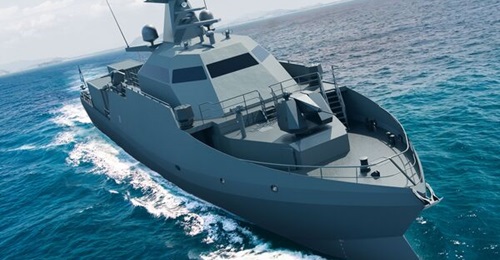 A 3D rendering of the prototype design for the EUROGUARD USV.
