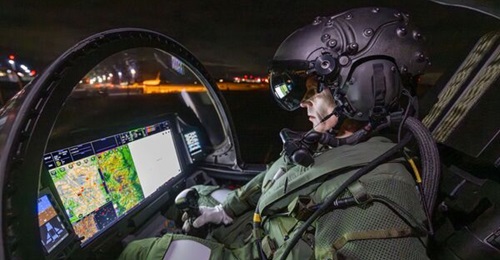 While currently geared at the large area display cockpit (pictured) of the Long-Term Evolution standard of Eurofighter, the Rattlesnaq AI suite may be drawn back onto current iterations of the aircraft.