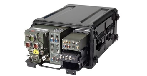 Viasat's Move Out/Jump Off (MOJO) Mini Next expeditionary tactical gateway.