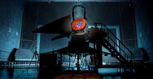 The ECRS Mk 2 radar fitted to a Eurofighter Typhoon during ground-based testing. The UK has now awarded initial funding for its production and integration aboard a portion of the RAF's fleet.