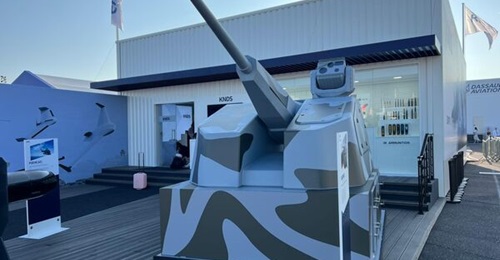 Thales unveiled the land-based version of its 40 mm RAPIDFire system at the Paris Air Show 2025.