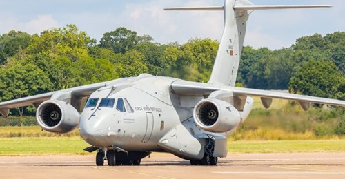 A Portuguese KC-390 at the Royal International Air Tattoo (RIAT) 2024 event in the UK. Two separate Portuguese and Dutch deals announced at the Paris Air Show 2025 have included options for 17 aircraft for European and/or NATO allies.