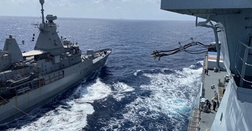 HMNZS 
        
        linking up with HMS 
        
        as Carrier Strike Group 25 (CSG25) began operations in the Indo-Pacific region.