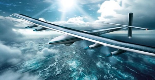 A concept graphic of a Skydweller autonomous maritime patrol aircraft.