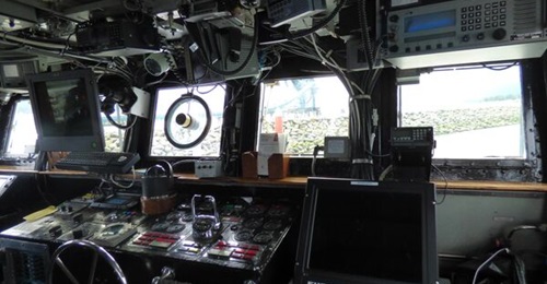 Difficulty in maintaining systems on older cutters, such as the bridge of the Island-class 
        
        shown here, has created operational capacity issues for the USCG.