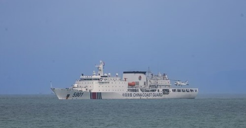 A Z-20 in China Coast Guard livery seen here flying from
        
        .