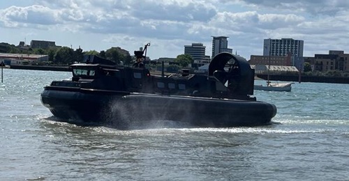One of the ex-Royal Marines hovercraft that has been sold to the Pakistan Navy.