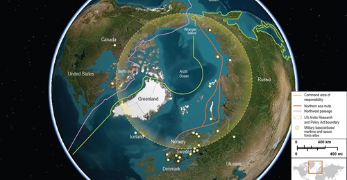 Greenland's location makes it strategically important for Arctic security.