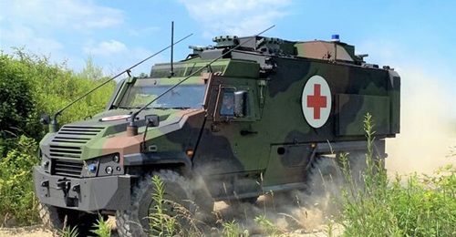 The Bundeswehr has received its first Eagle V 6×6 mgSanKfz from GDELS.