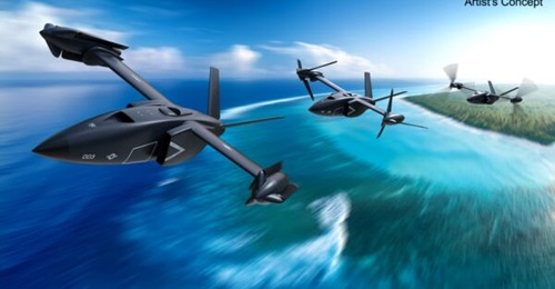 Bell Helicopters' SPRINT design. Although SPRINT is designed to lift a 5,000 lb payload, the design could be scaled up to carry heavier cargo or personnel.