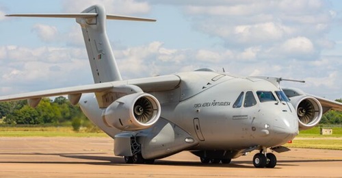 Portuguese Air Force Embraer KC-390 Millennium at RIAT 2024. Portugal committed to buying a sixth KC-390 in June 2025.