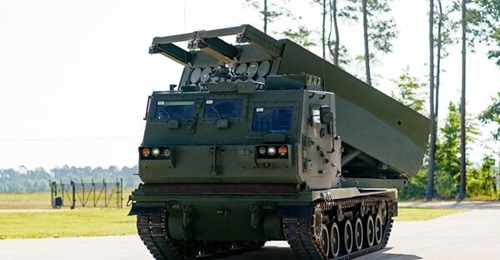 The British Army's planned new version of its M270 MLRS simulator is designed to reflect the new A2 version of the weapons system (pictured here).