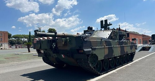 The Italian Army received its first upgraded Ariete C2 MBT at its Cecchignola base on 18 July.