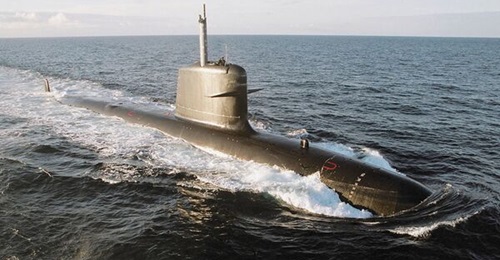 Indonesia's contract with Naval Group for two Scorpene Evolved submarines, which derive its main design from the Scorpene SSK seen here at sea, has now come into force.
