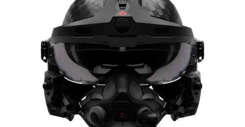 Red 6's Enhanced Visual Environment (EVE) headset, which enables an AR environment for combat flight training.