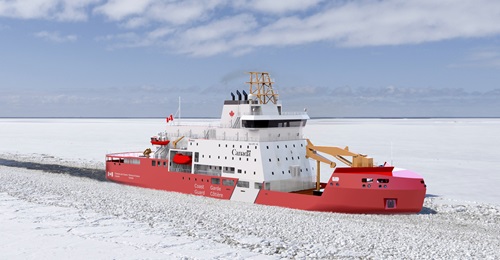 An artist's impression of Seaspan's Multi-Purpose Icebreaker. Seaspan hopes to build 16 of the ships for the Canadian Coast Guard.