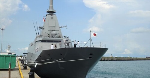 The JMSDF's second Mogami-class frigate, JS 
        
        , seen here during a stop in Singapore. Australia will acquire an improved variant of the warship for its general purpose frigate programme.