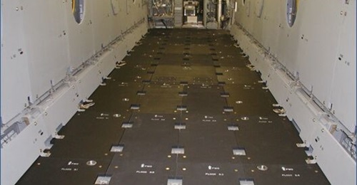 Plasan armour installed in a Chinook helicopter.