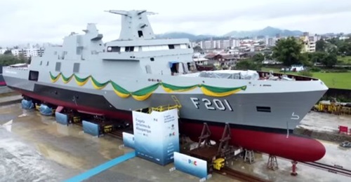 Tamandaré-class frigate
        
         was launched at tkMS Estaleiro Brasil Sul on 8 August.