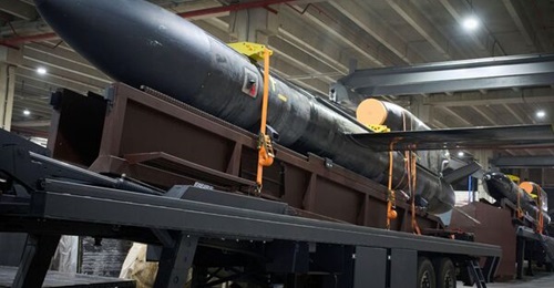 Flamingo cruise missiles in Fire Point's factory at an undisclosed location in Ukraine on 14 August 2025.