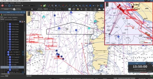 The Sword constructive simulation used for a French carrier strike force (FRSTRIKEFOR) CAST exercise in September 2024.