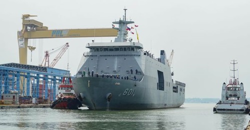 The Philippine Navy's first SSV, BRP 
        
        , seen here arriving in Surabaya for an MRO work in April 2025. Construction work for follow-on vessels to this class has been delayed.