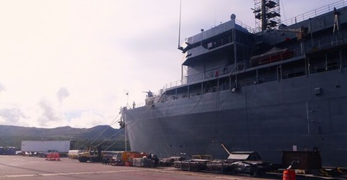 The USN wants submarine tenders like
        
         shown here in Guam to be more expeditionary.