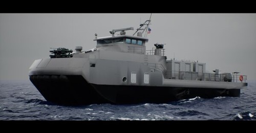 A visualisation of the Aircat Bengal MC modular attack surface craft.