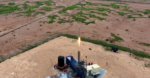 Firehawk Aerospace test-fires a GMLRS-equivalent hybrid rocket engine from a purpose-built, mobile platform.