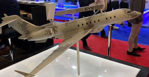 Saab presented a scale model of its GlobalEye at MSPO as it pushed to secure an anticipated AEW&C requirement for Poland.