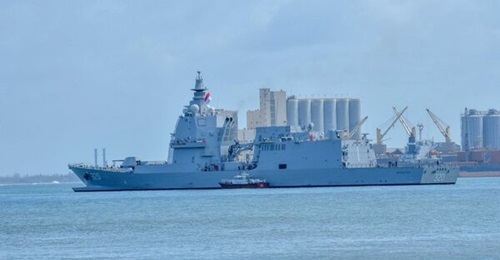 KRI 
        
         seen here while it was leaving Colombo on its journey home towards Indonesia.